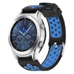 Силиконовый перфорированный ремешок для Samsung Gear S3 синий
