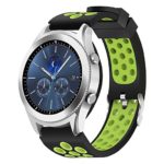 Силиконовый перфорированный ремешок для Samsung Gear S3 зеленый