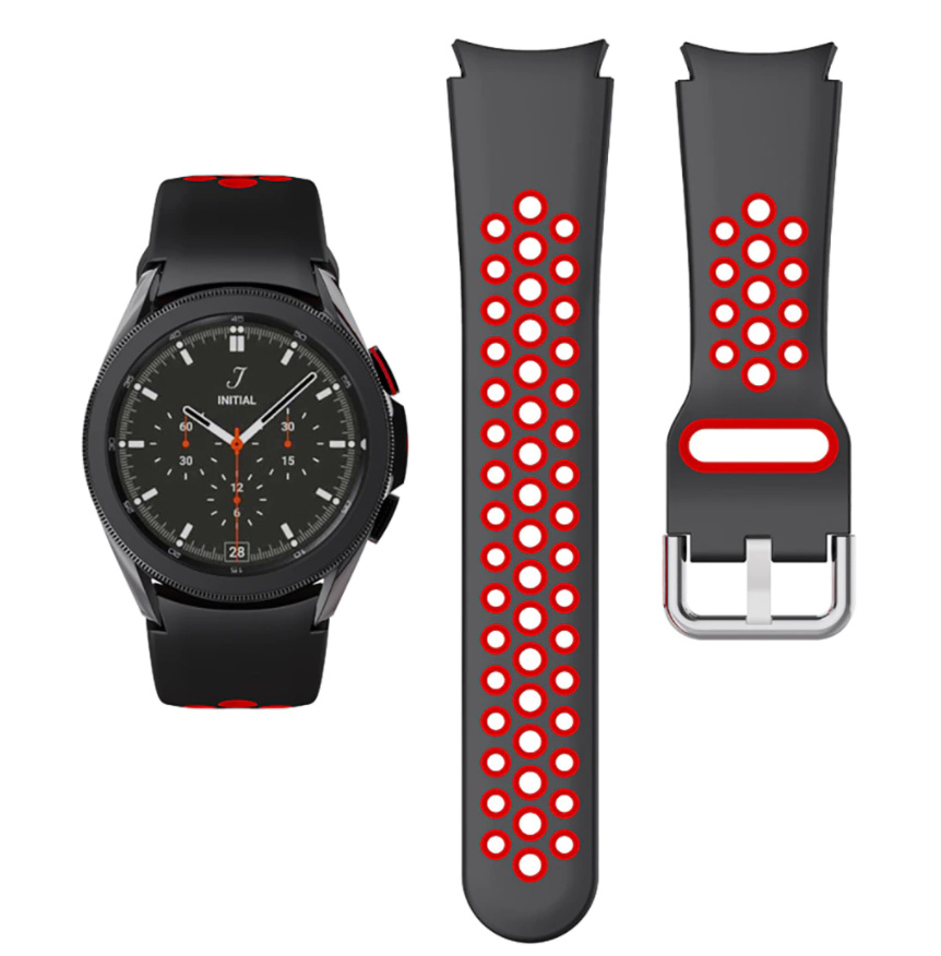 remeshok-perfarirovanniy-dlya-samsung-galaxy-watch-4-20mm-40-46-mm-cherno-krasniy-3
