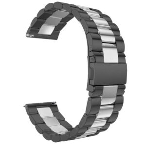 Металевий ремінець Stainless Premium для Samsung Galaxy Watch 3 45mm чорно-срібний 22мм