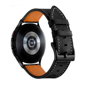 Шкіряний ремінець Standart для Samsung Galaxy Watch Active (1,2) / Samsung Galaxy Watch (41mm,42mm) / Samsung Gear Sport чорний 20mm