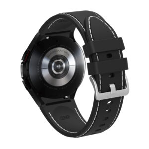Силіконовий ремінець Galaxy RLine для Samsung Galaxy Watch 4 / 5 / 6 чорно-білий 20mm L