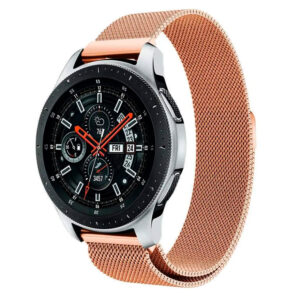 Металевий ремінець Milanese Loop для Samsung Galaxy Watch 3 45mm рожево-золотий