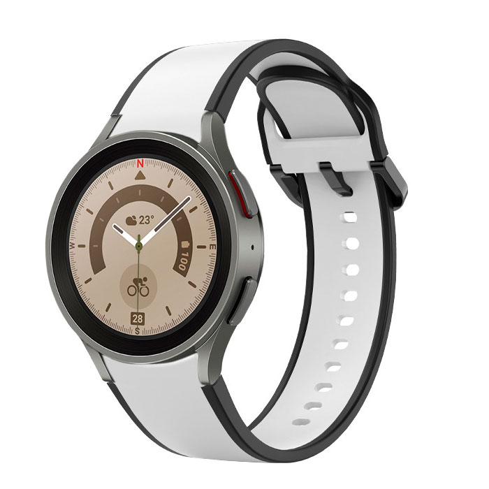 silikonovij-reminecz-double-line-dlya-samsung-galaxy-watch-4-5-bilo-chornij-20mm-l-1