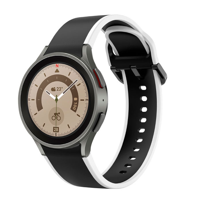 silikonovij-reminecz-double-line-dlya-samsung-galaxy-watch-4-5-chorno-bilij-20mm-l-1