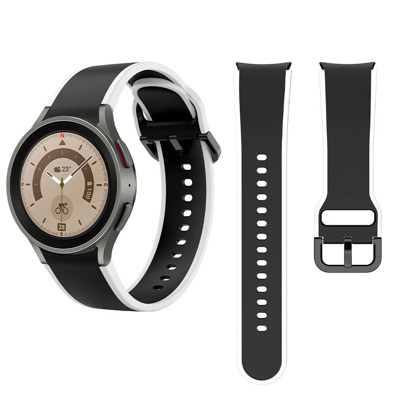silikonovij-reminecz-double-line-dlya-samsung-galaxy-watch-4-5-chorno-bilij-20mm-l-4