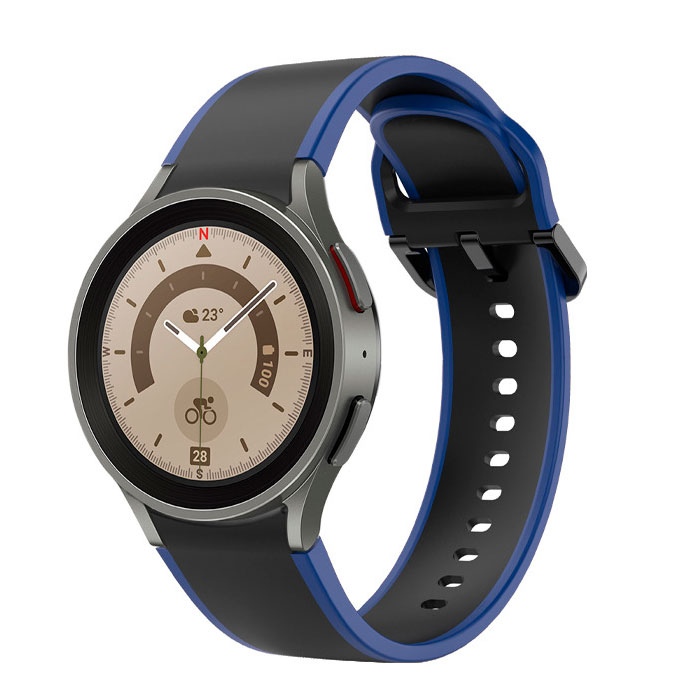 silikonovij-reminecz-double-line-dlya-samsung-galaxy-watch-4-5-chorno-sinij-20mm-l-1