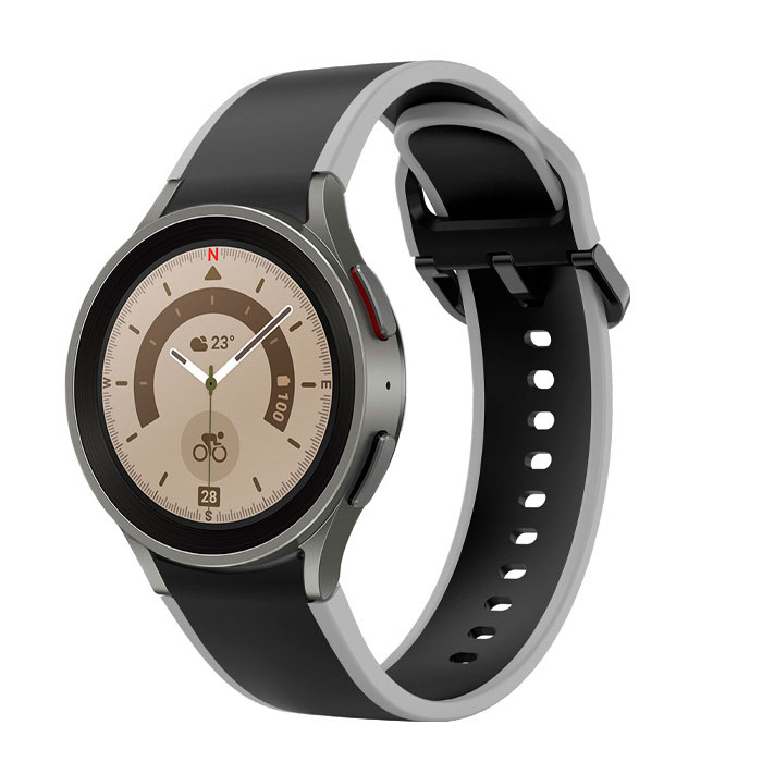 silikonovij-reminecz-double-line-dlya-samsung-galaxy-watch-4-5-chorno-sirij-20mm-l-1