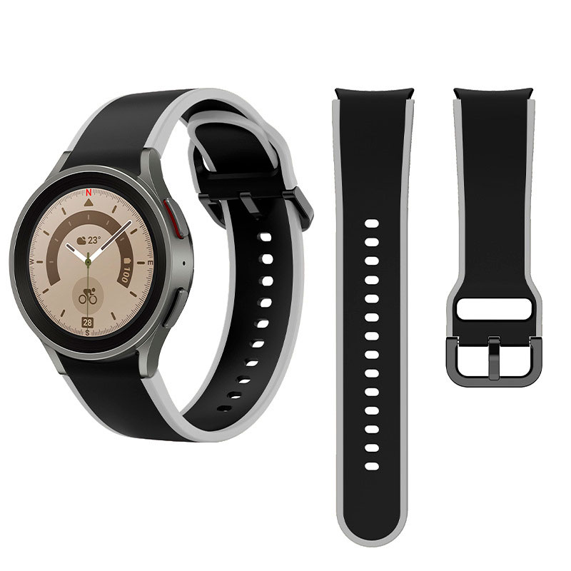 silikonovij-reminecz-double-line-dlya-samsung-galaxy-watch-4-5-chorno-sirij-20mm-l-4