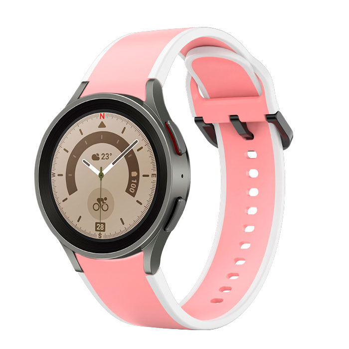 silikonovij-reminecz-double-line-dlya-samsung-galaxy-watch-4-5-rozhevo-bilij-20mm-l-1