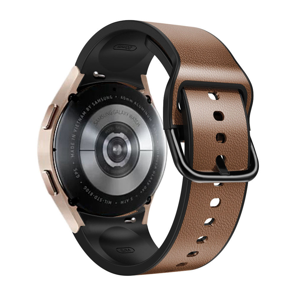 shkiryanij-reminecz-west-dlya-samsung-galaxy-watch-4-5-korichnevo-chornij-20mm-2