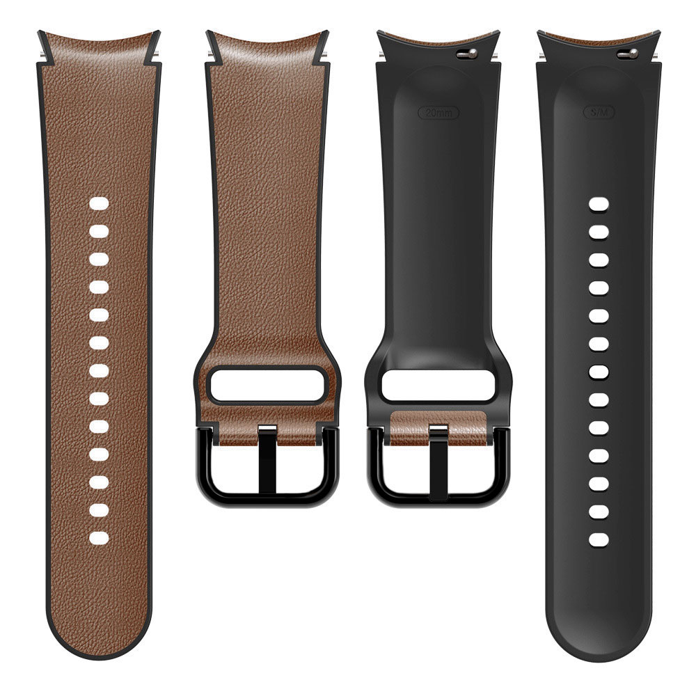 shkiryanij-reminecz-west-dlya-samsung-galaxy-watch-4-5-korichnevo-chornij-20mm-5