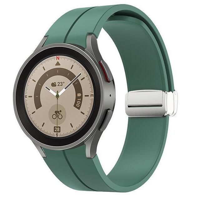 silikonovij-reminecz-cls-dlya-samsung-galaxy-watch-4-5-temno-zelenij-20mm-1