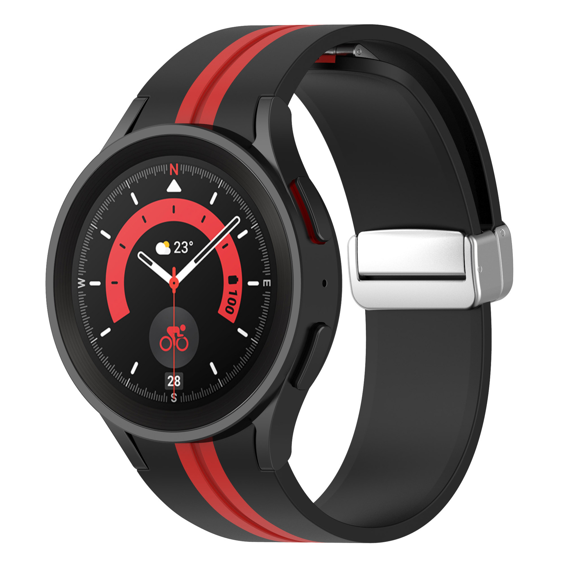 silikonovij-reminecz-cls-line-dlya-samsung-galaxy-watch-4-5-chorno-chervonij-20mm-1