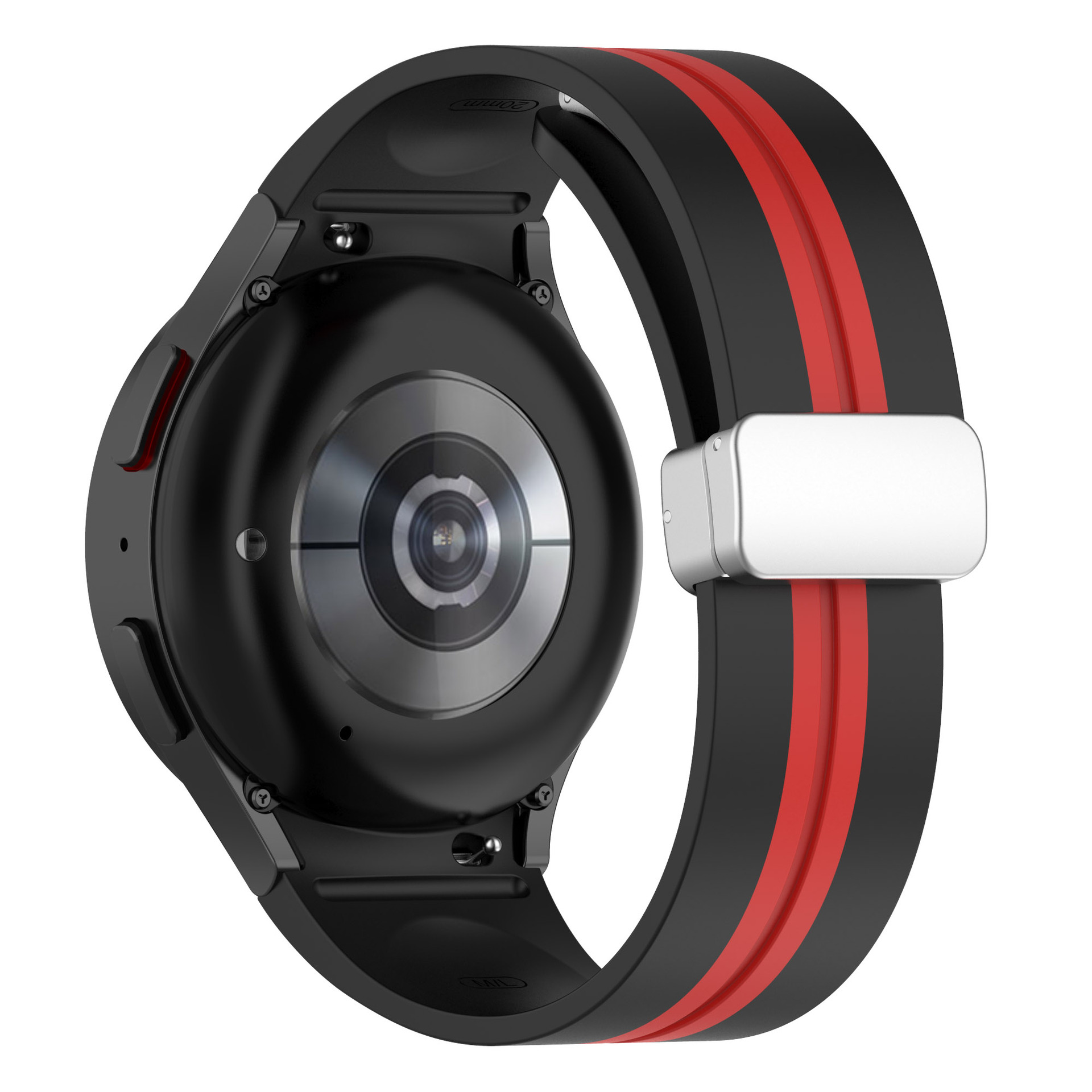 silikonovij-reminecz-cls-line-dlya-samsung-galaxy-watch-4-5-chorno-chervonij-20mm-2