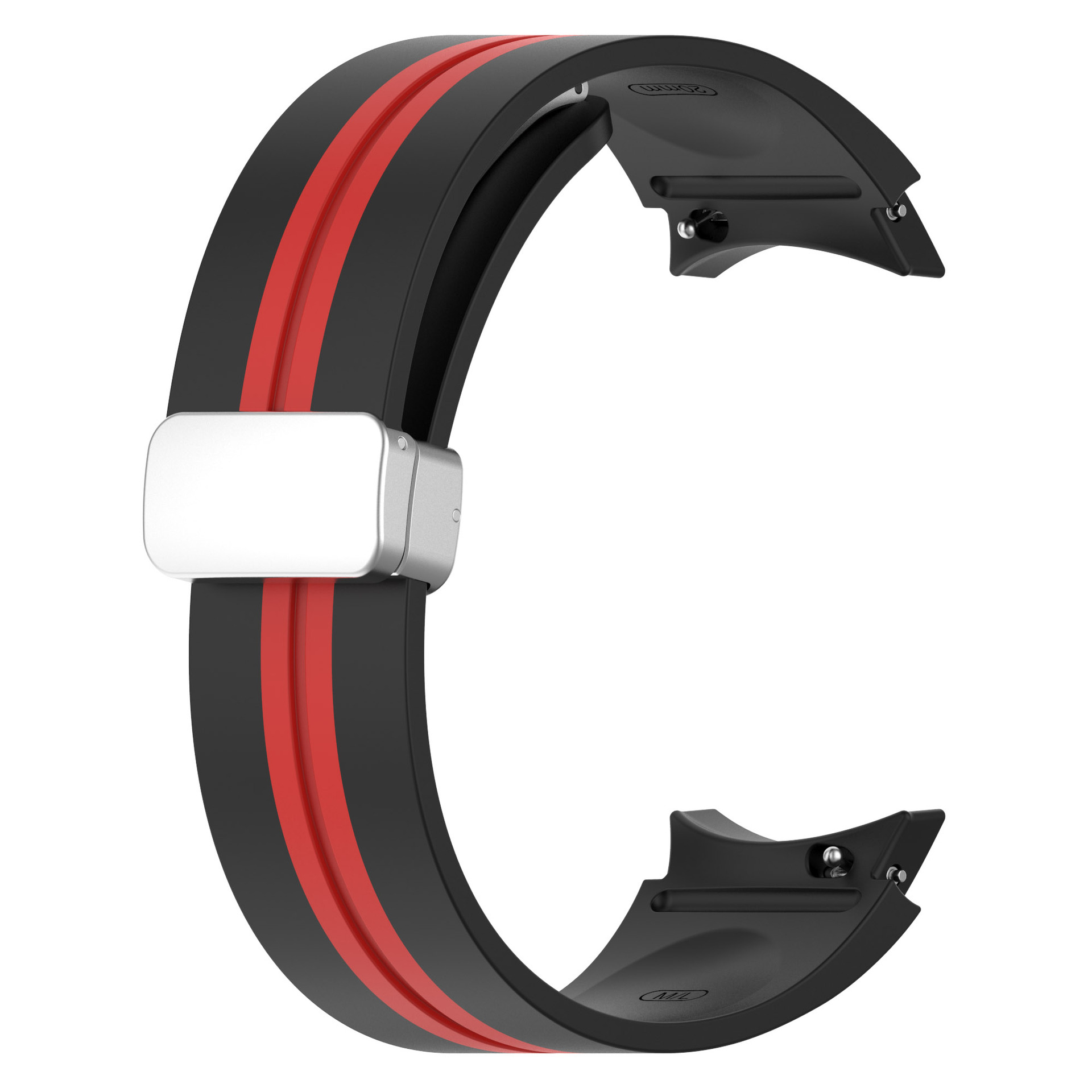 silikonovij-reminecz-cls-line-dlya-samsung-galaxy-watch-4-5-chorno-chervonij-20mm-3