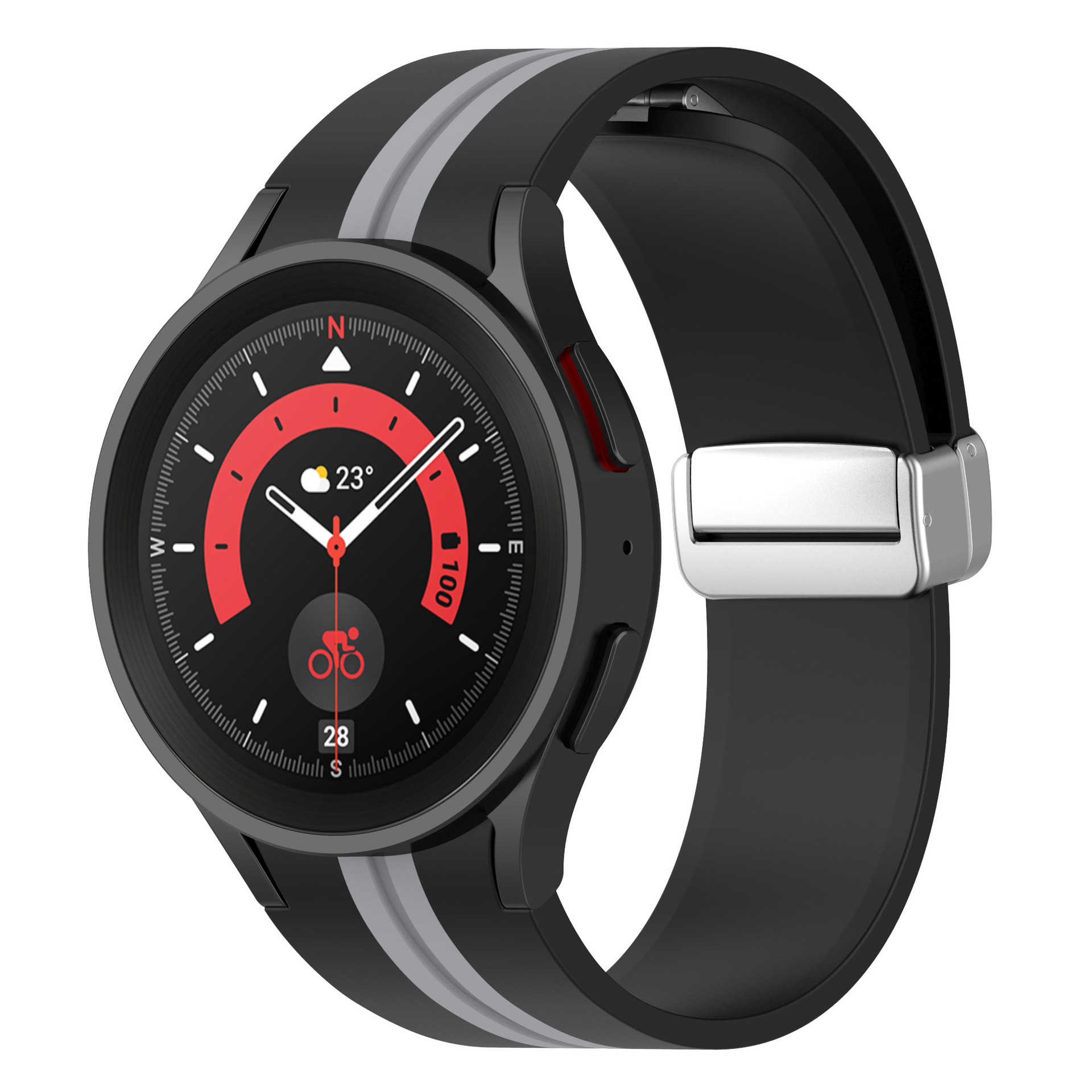 silikonovij-reminecz-cls-line-dlya-samsung-galaxy-watch-4-5-chorno-sirij-20mm-1
