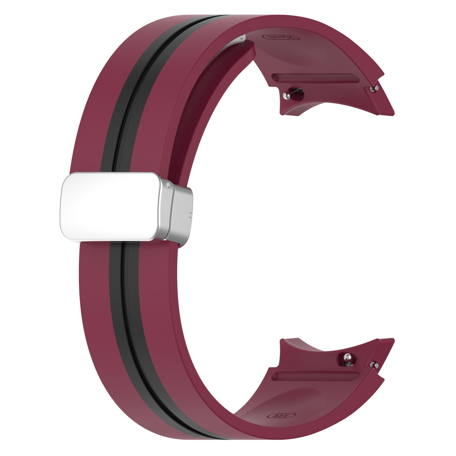 silikonovij-reminecz-cls-line-dlya-samsung-galaxy-watch-4-5-temno-chervono-chornij-20mm-3