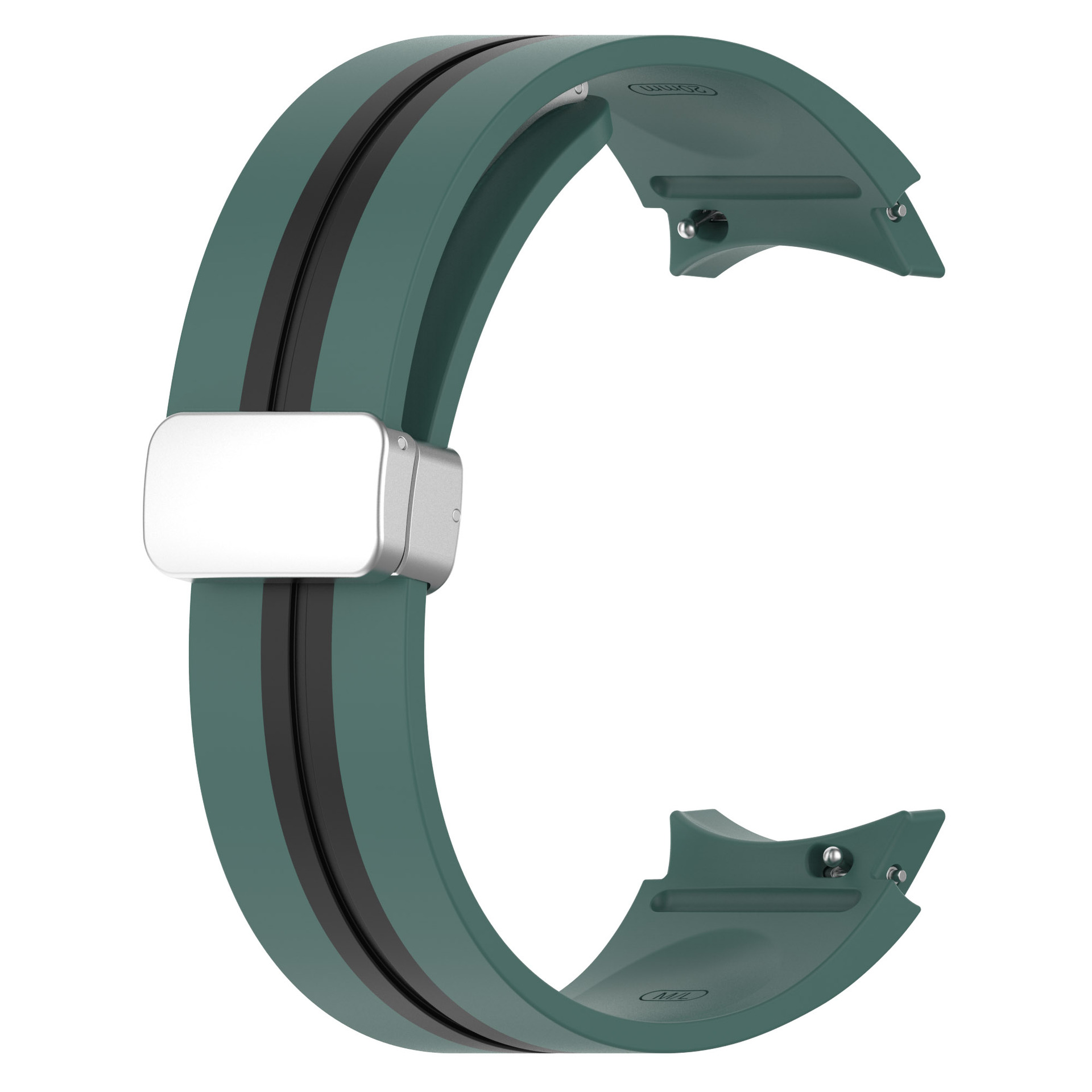 silikonovij-reminecz-cls-line-dlya-samsung-galaxy-watch-4-5-temno-zeleno-chornij-20mm-3