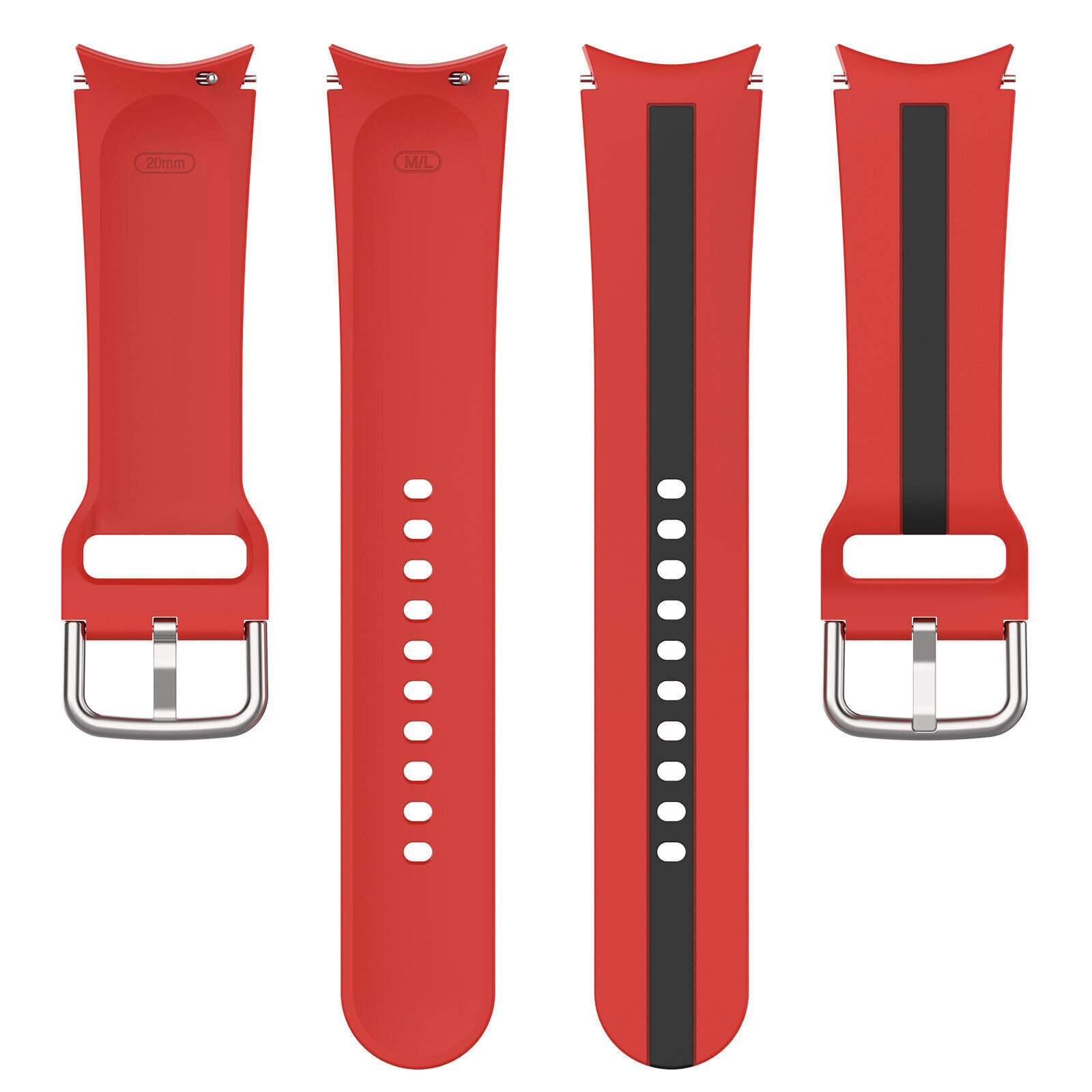 silikonovij-reminecz-d2-dlya-samsung-galaxy-watch-4-5-chervono-chornij-20mm-5