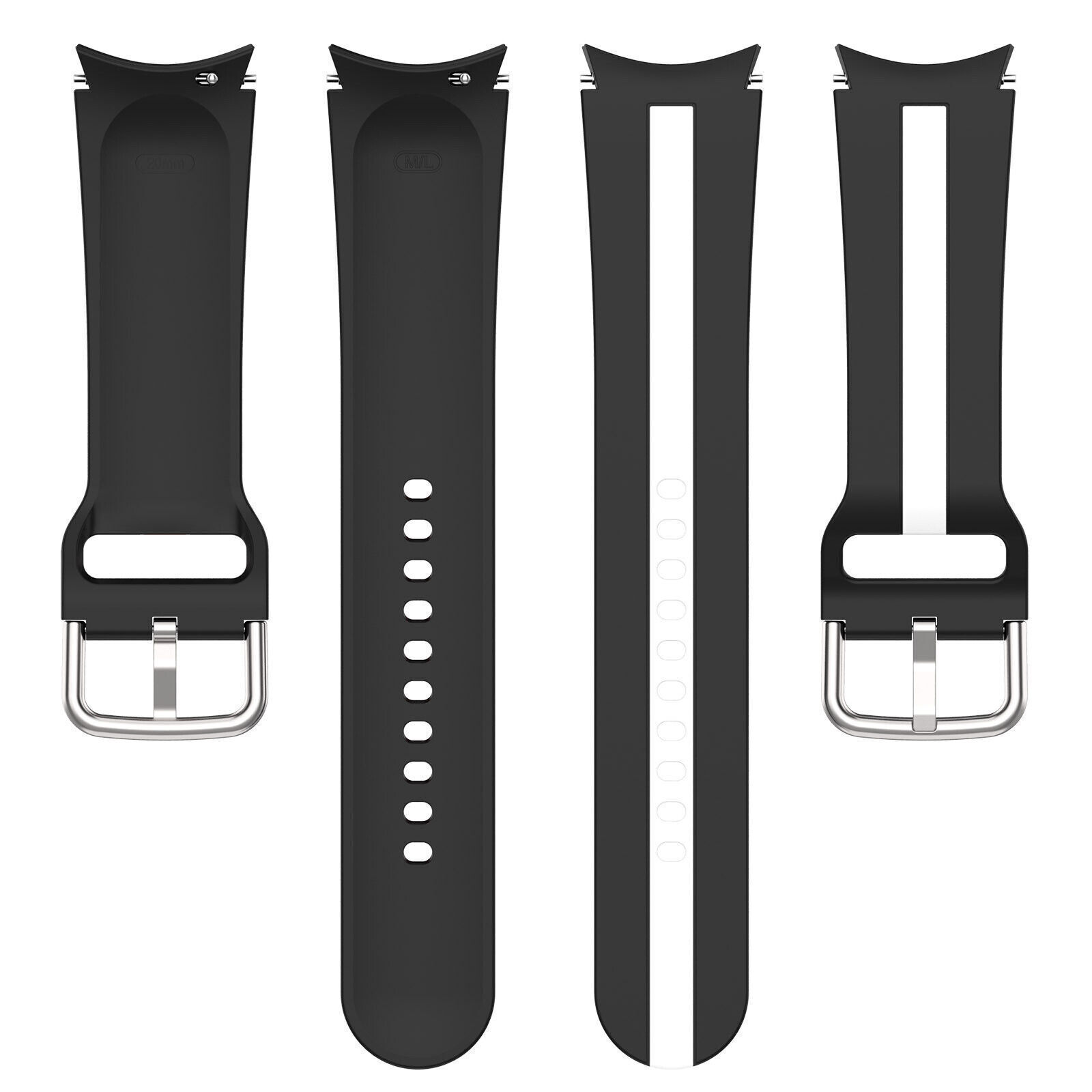 silikonovij-reminecz-d2-dlya-samsung-galaxy-watch-4-5-chorno-bilij-20mm-5