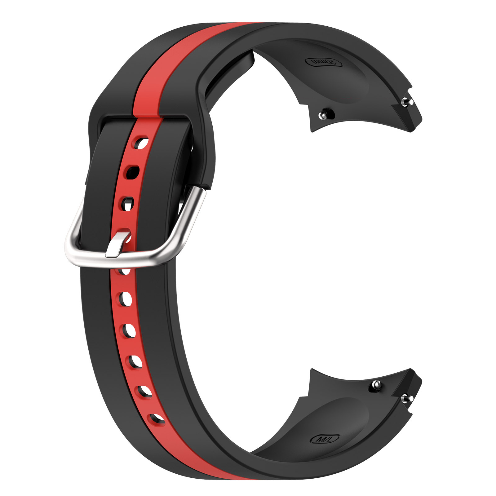 silikonovij-reminecz-d2-dlya-samsung-galaxy-watch-4-5-chorno-chervonij-20mm-3