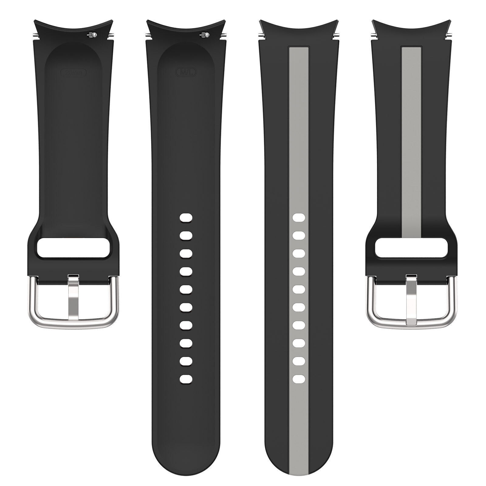silikonovij-reminecz-d2-dlya-samsung-galaxy-watch-4-5-chorno-sirij-20mm-5