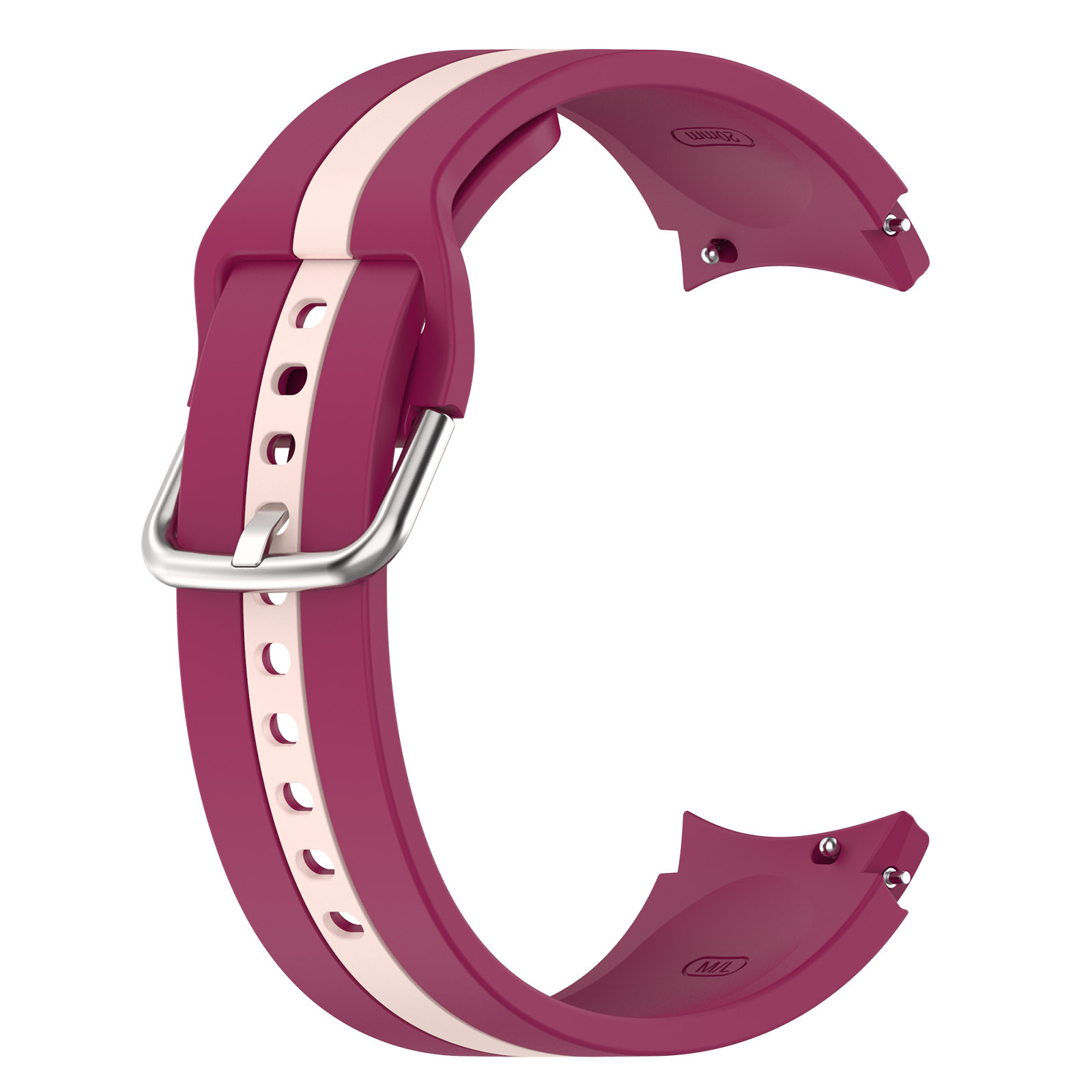 silikonovij-reminecz-d2-dlya-samsung-galaxy-watch-4-5-temno-chervono-rozhevij-20mm-3