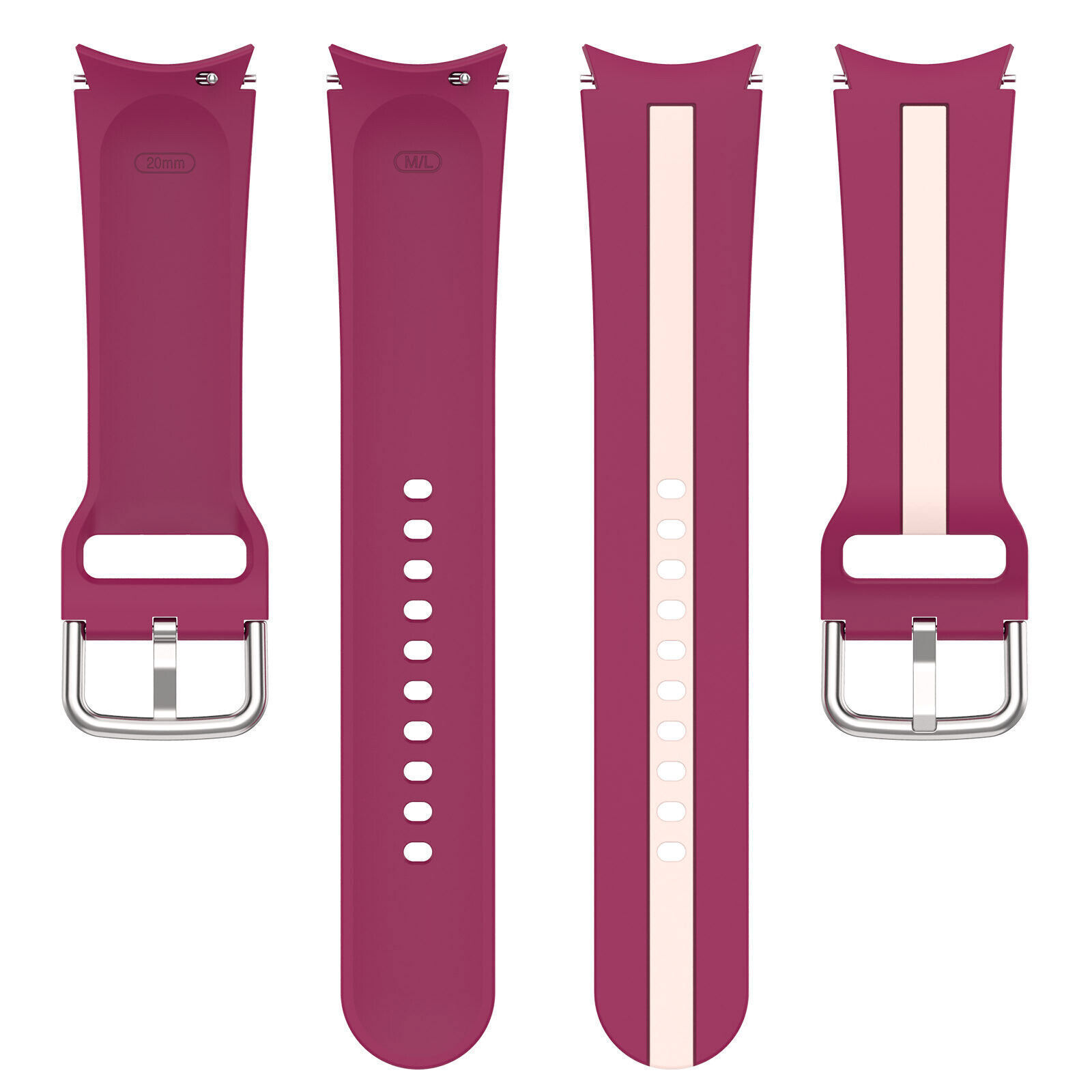 silikonovij-reminecz-d2-dlya-samsung-galaxy-watch-4-5-temno-chervono-rozhevij-20mm-5