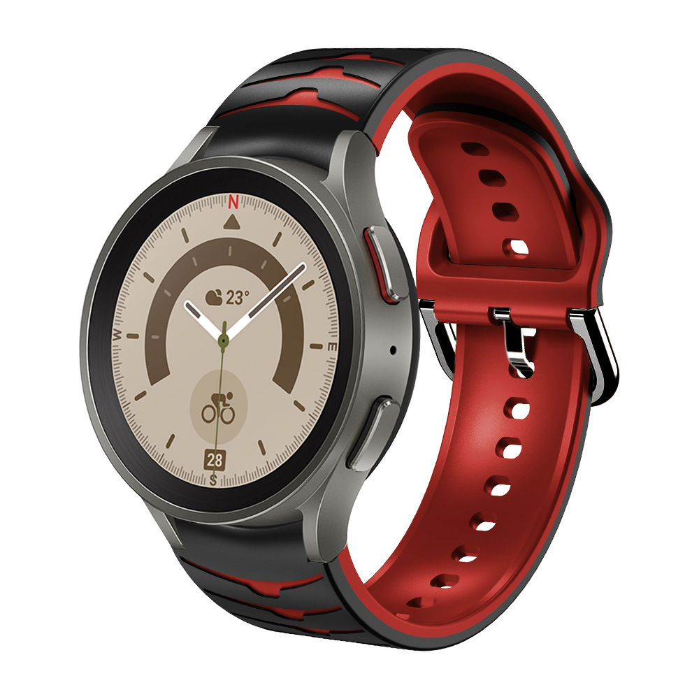 silikonovij-reminecz-scales-dlya-samsung-galaxy-watch-4-5-chorno-chervonij-20mm-1