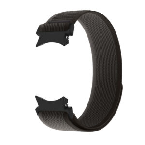 Нейлоновий ремінець Cloth для Samsung Galaxy Watch 4 / 5 / 6 чорно-помаранчевий 20mm