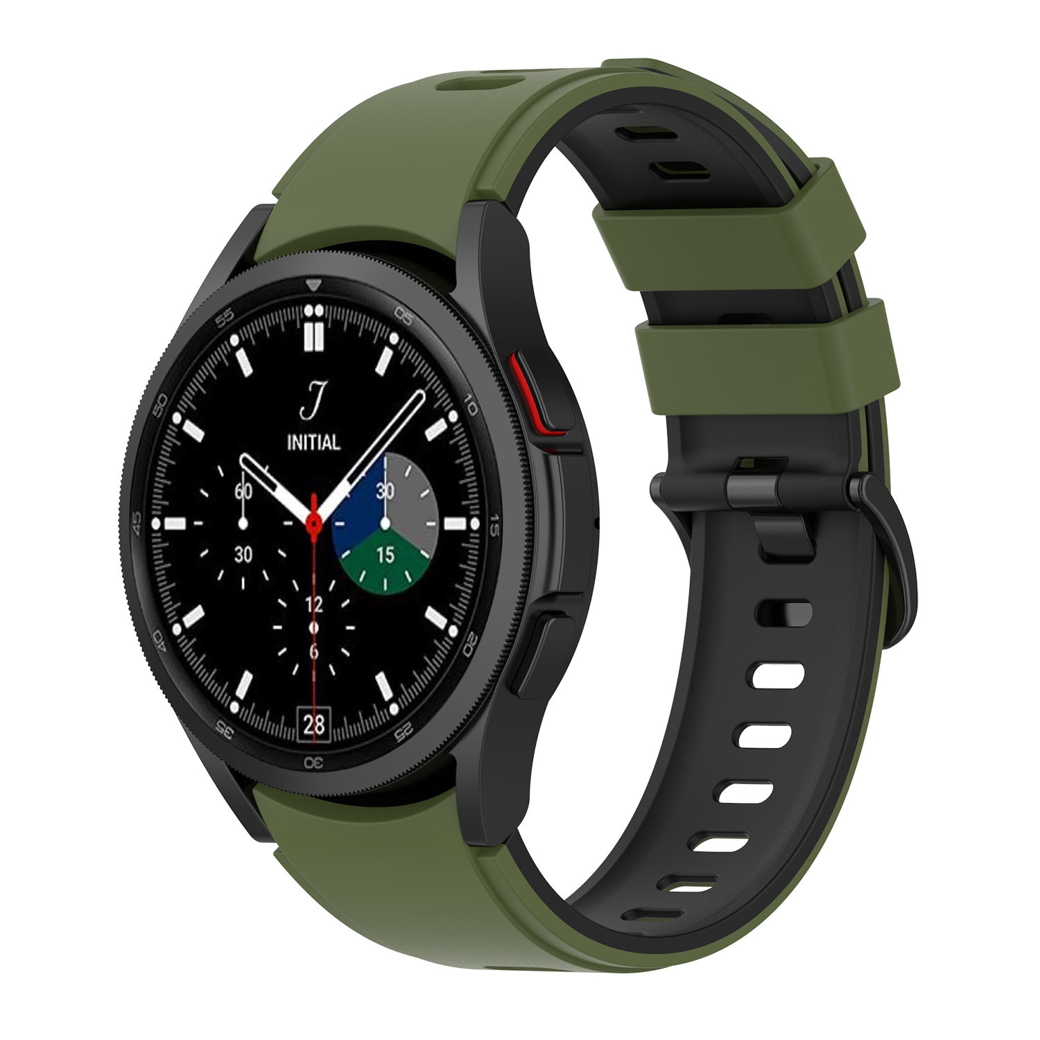 silikonovij-reminecz-ricco-dlya-samsung-galaxy-watch-4-5-zeleno-chornij-20mm-1