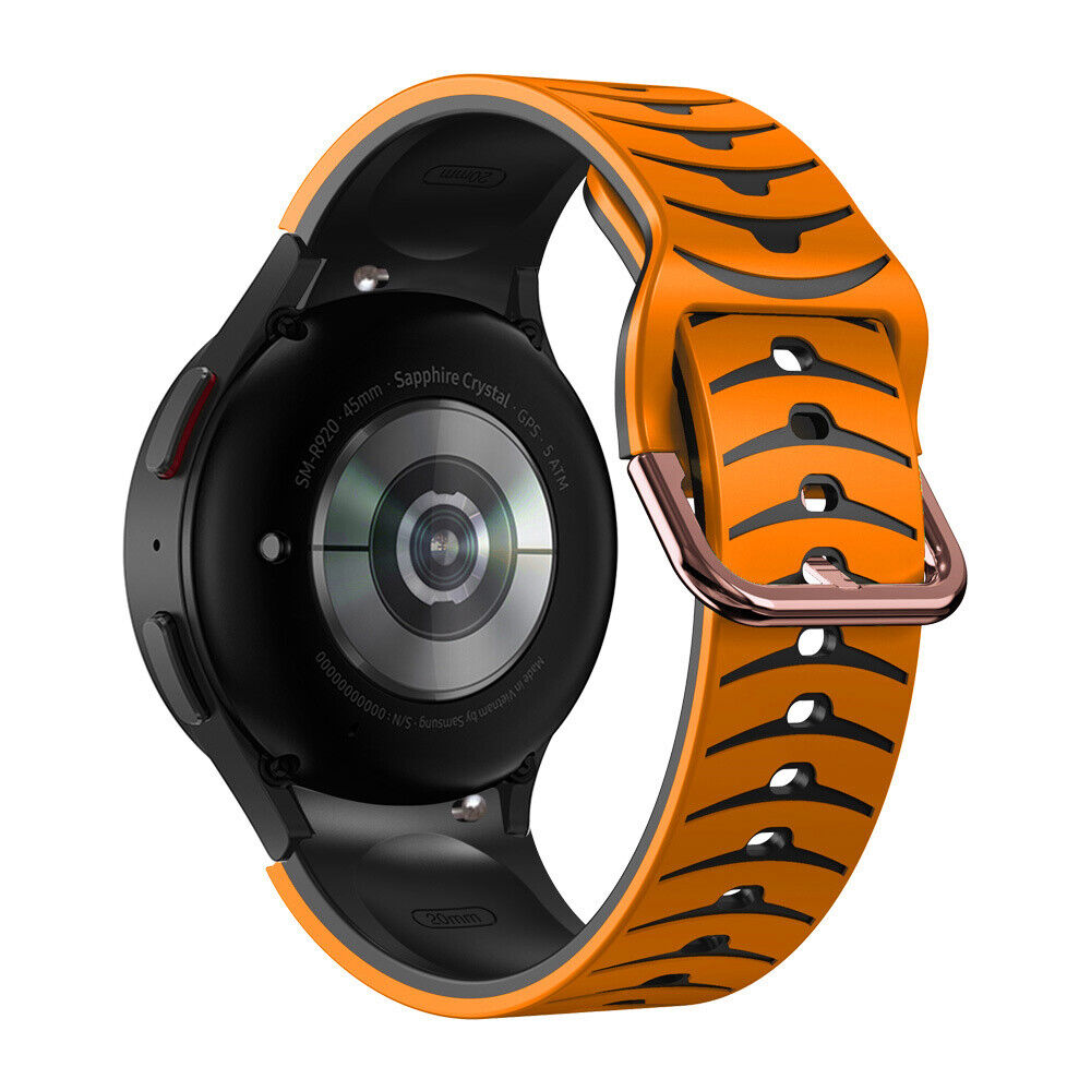 silikonovij-reminecz-scales-dlya-samsung-galaxy-watch-4-5-pomaranchevo-chornij-20mm-2