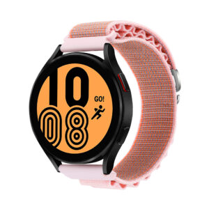 Нейлоновий ремінець NormalCloth Wave для Samsung Galaxy Watch Active (1,2) / Samsung Galaxy Watch 42mm рожевий 20mm