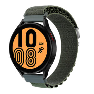 Нейлоновий ремінець NormalCloth Wave для Samsung Gear S3 / Samsung Galaxy Watch 46mm темно-зелений 22mm