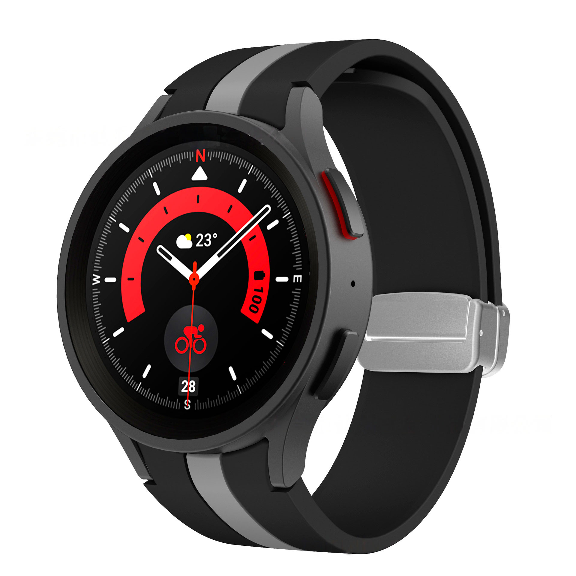 sylikonovyj-reminecz-cls-way-dlya-samsung-galaxy-watch-4-5-chorno-siryj-20mm-1