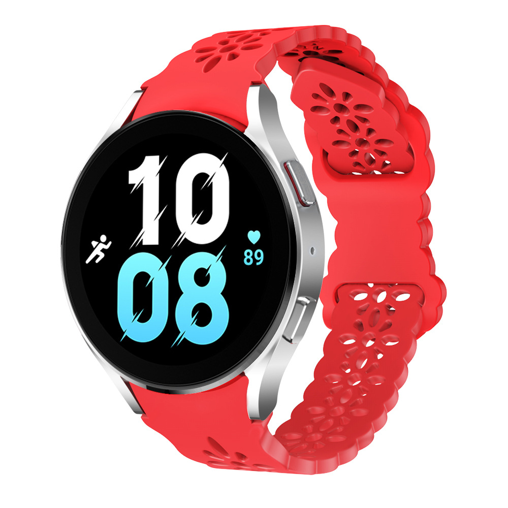sylikonovyj-reminecz-flower-five-dlya-samsung-galaxy-watch-4-5-chervonyj-20mm-1