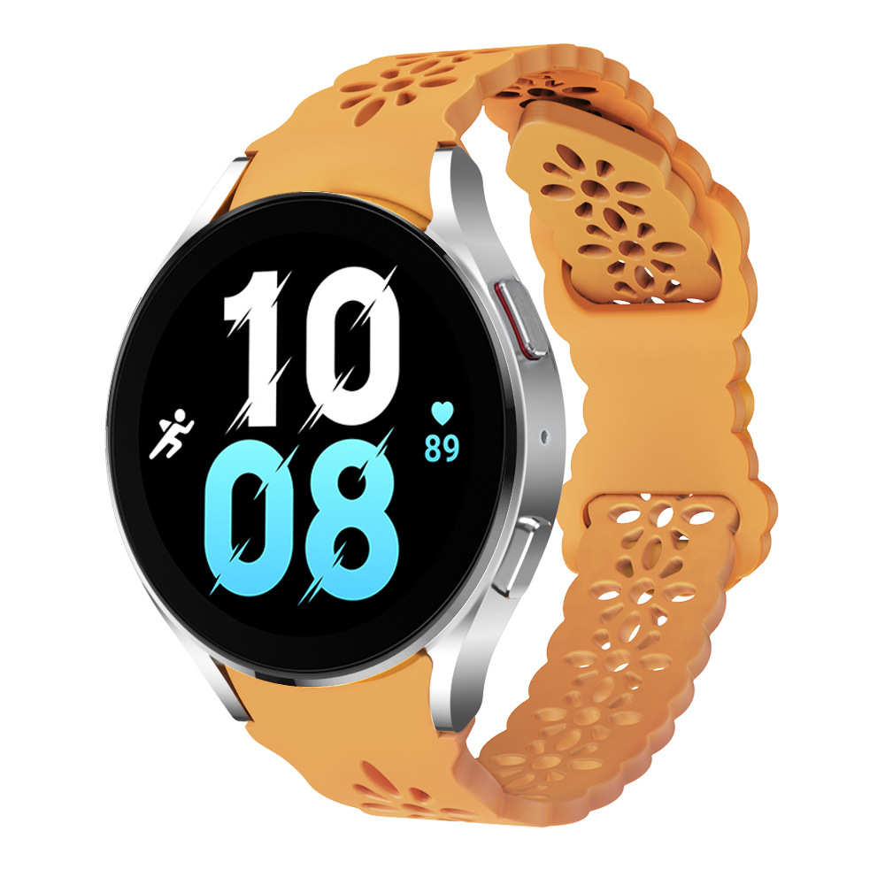 sylikonovyj-reminecz-flower-five-dlya-samsung-galaxy-watch-4-5-zhovto-girchychnyj-20mm-1