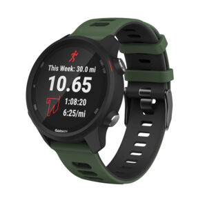 Силіконовий ремінець Rage для Samsung Galaxy Watch 3 45mm темно-зелено-чорний 22mm