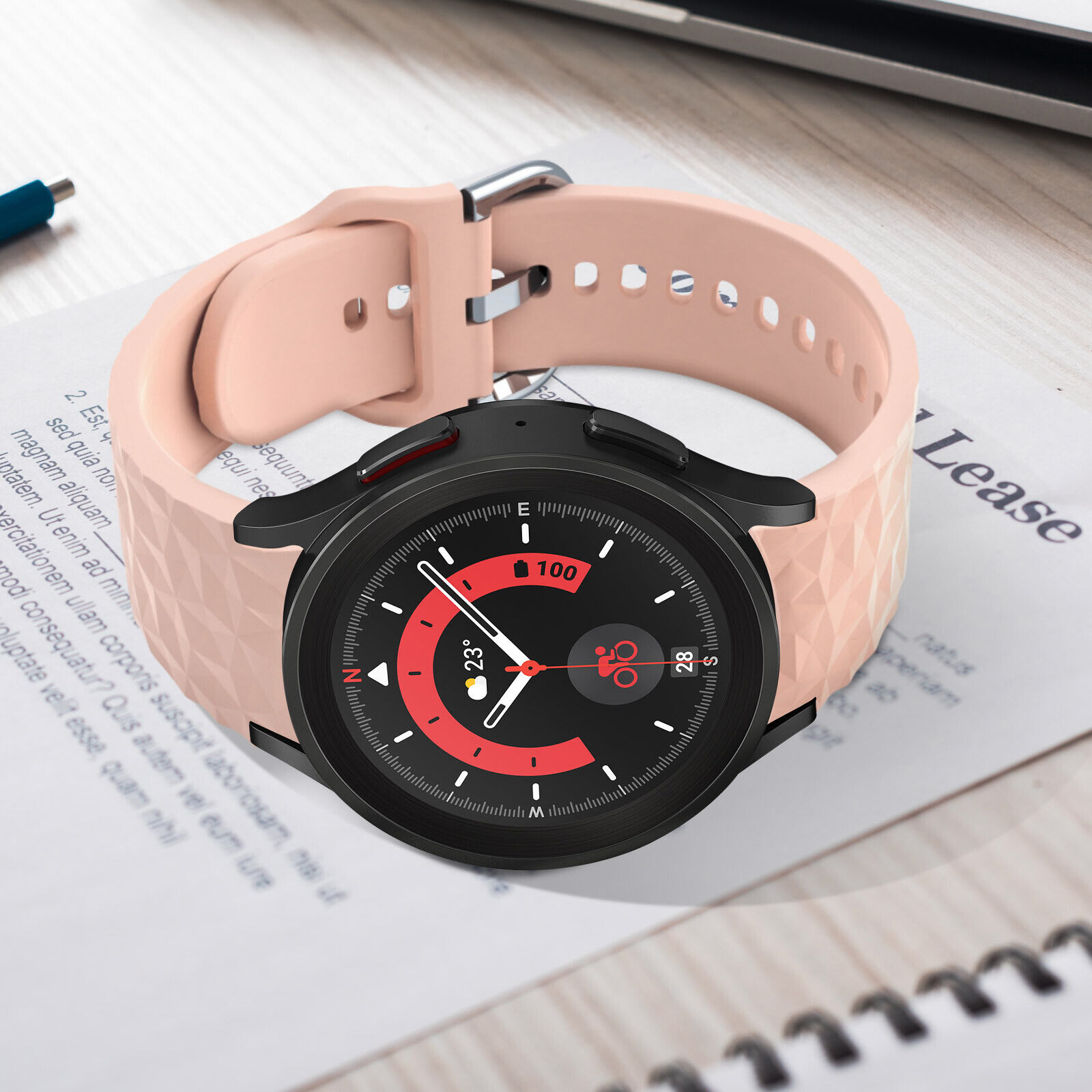 sylikonovyj-reminecz-diamond-dlya-samsung-galaxy-watch-4-5-bezhevo-rozhevyj-20mm-4