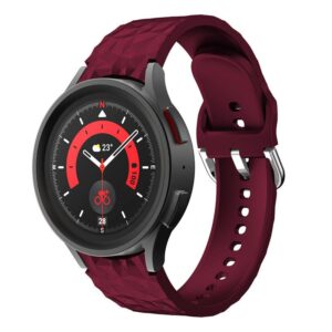 Силіконовий ремінець Diamond для Samsung Galaxy Watch 4 / 5 / 6 темно-червоний 20mm