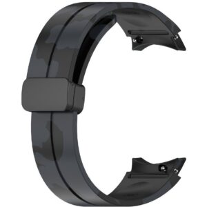 Силіконовий ремінець Cls-color для Samsung Galaxy Watch 4 / 5 / 6 чорно-сірий 20mm