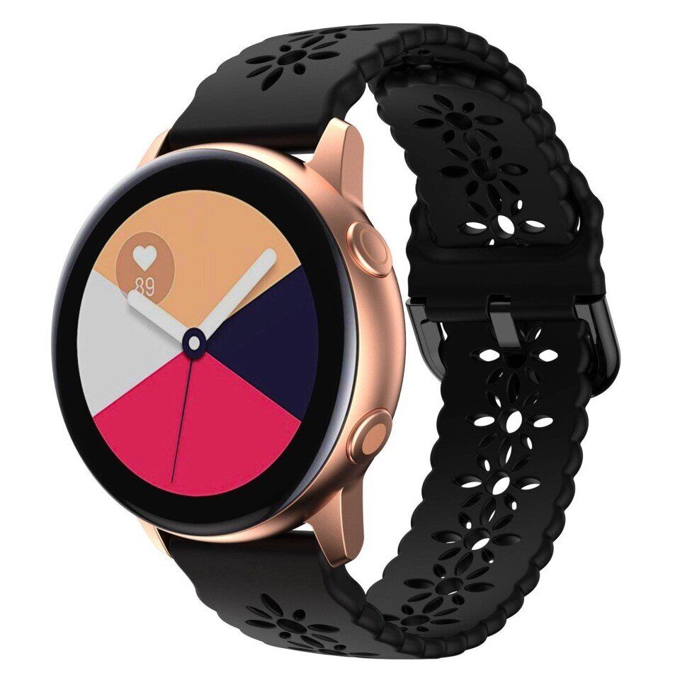 sylikonovyj-reminecz-flower-dlya-samsung-galaxy-watch-active-12-samsung-galaxy-watch-42mm-chornyj-20mm-1
