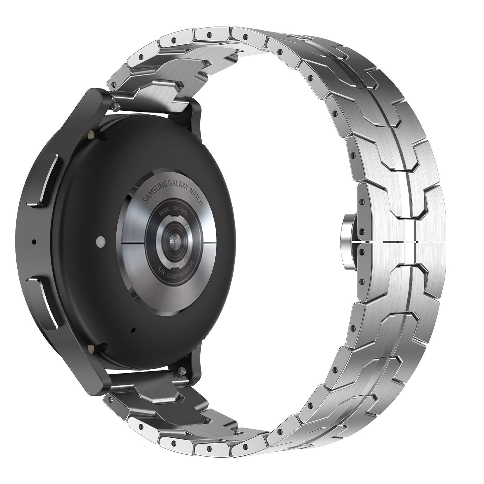 metalevyj-reminecz-iron-dlya-samsung-galaxy-watch-active-12-samsung-galaxy-watch-42mm-sribnyj-20mm-2