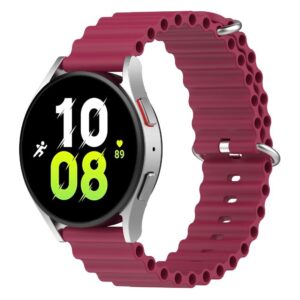 Силіконовий ремінець Hump для Samsung Galaxy Watch Active (1,2) / Samsung Galaxy Watch 42mm темно-червоний 20mm