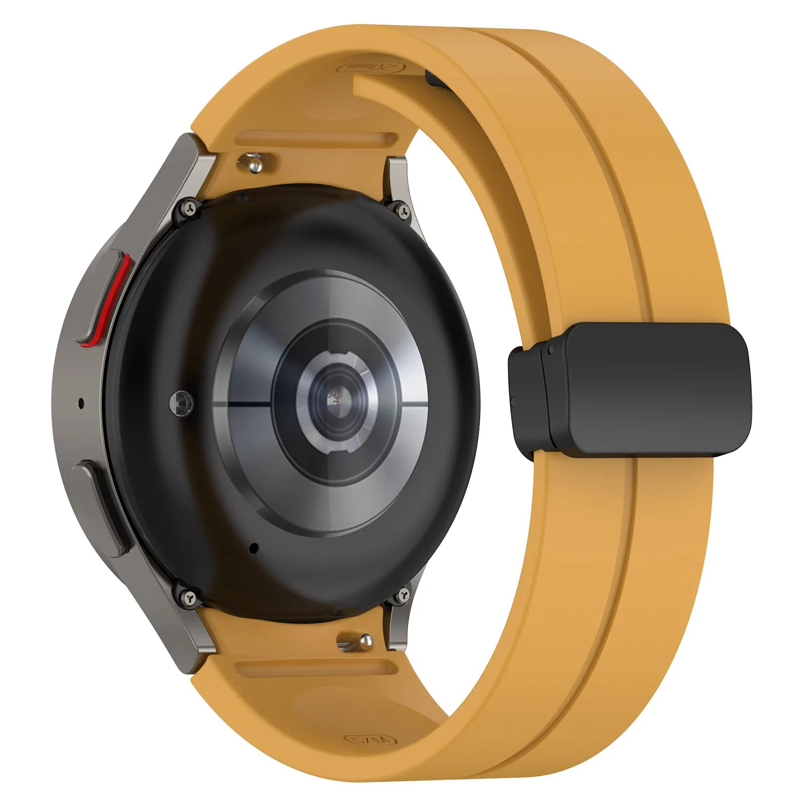 sylikonovyj-reminecz-cls-black-dlya-samsung-galaxy-watch-4-5-6-zhovto-girchychnyj-20mm-1