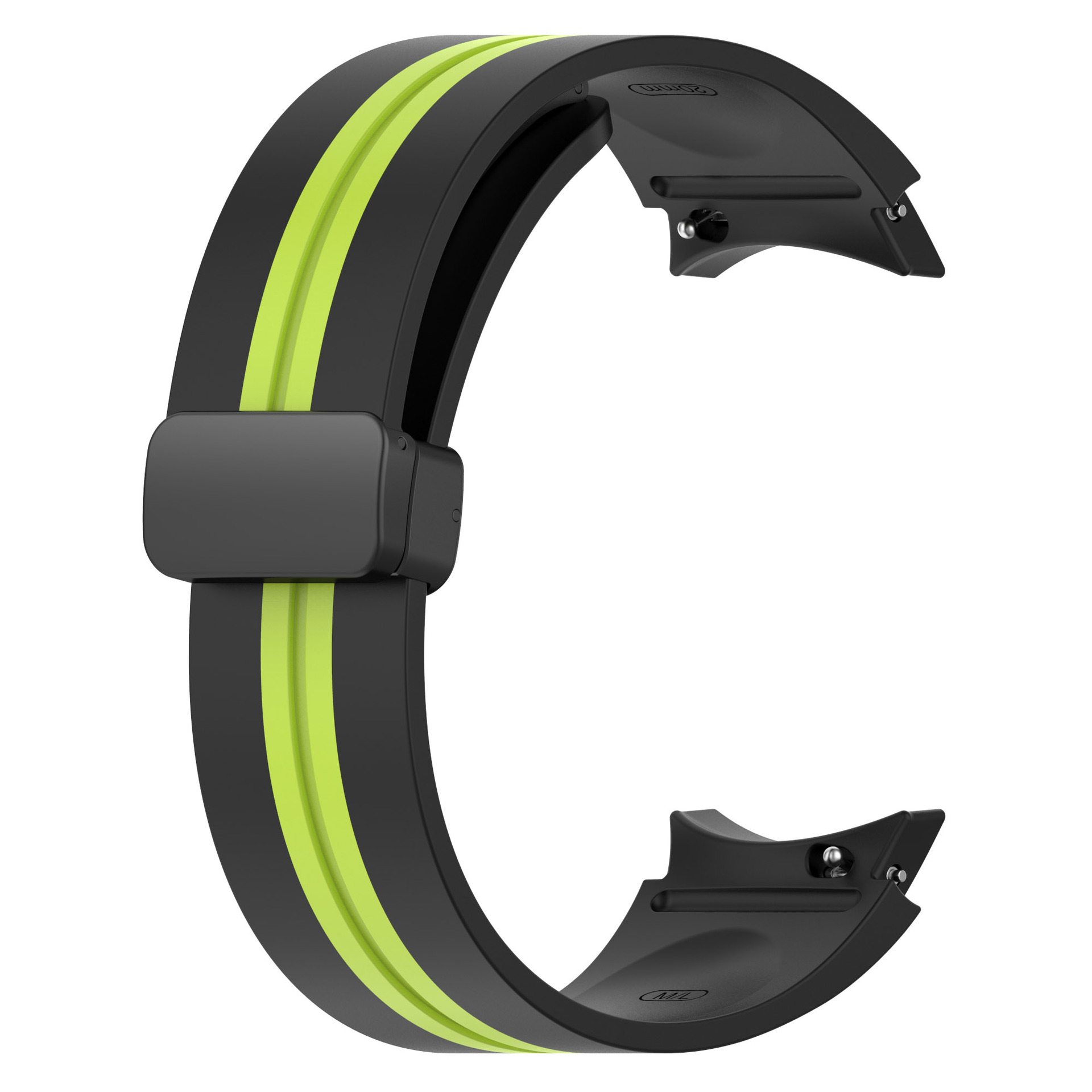 sylikonovyj-reminecz-cls-line-black-dlya-samsung-galaxy-watch-4-5-6-chorno-zelenyj-20mm-3