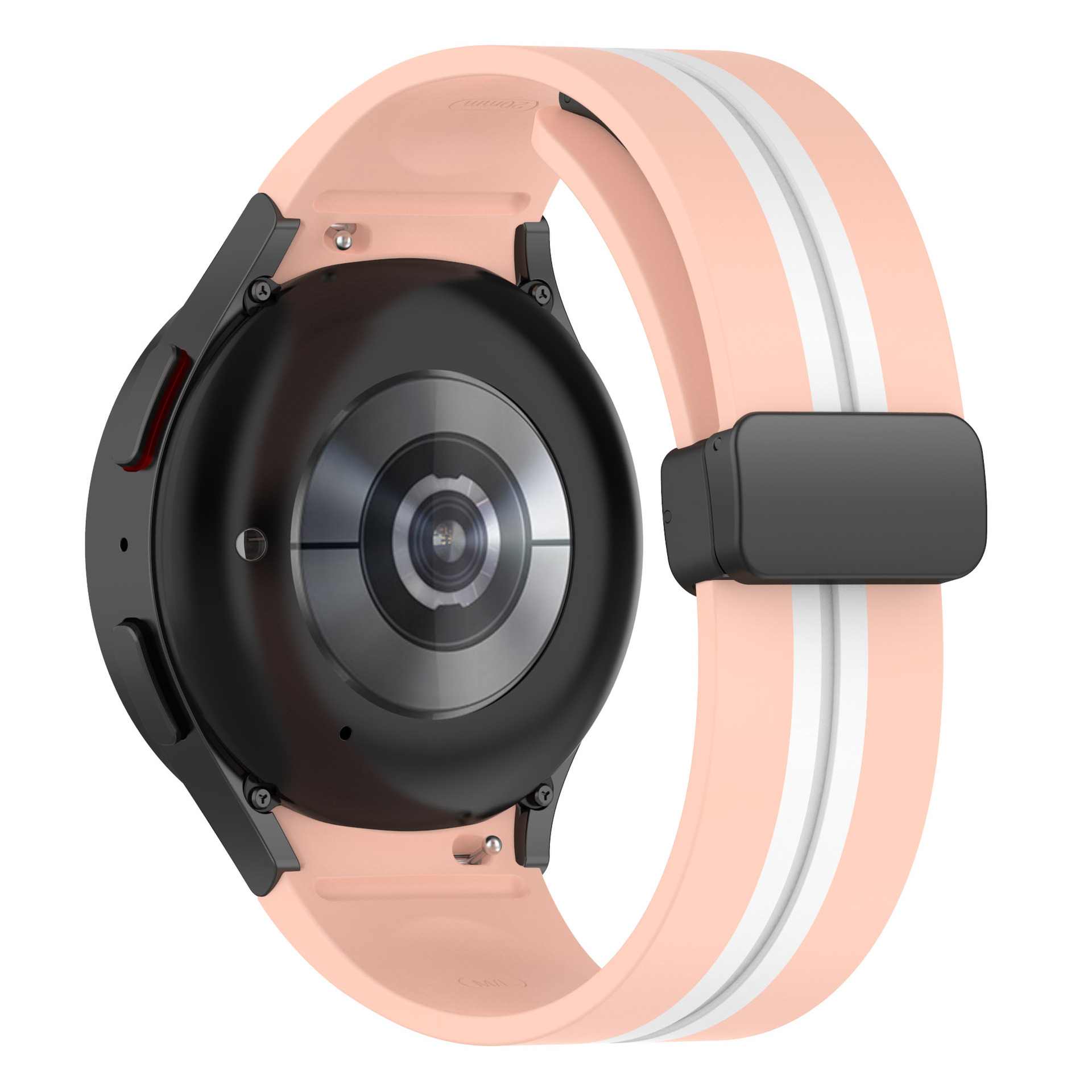 sylikonovyj-reminecz-cls-line-black-dlya-samsung-galaxy-watch-4-5-6-rozhevo-bilyj-20mm-1