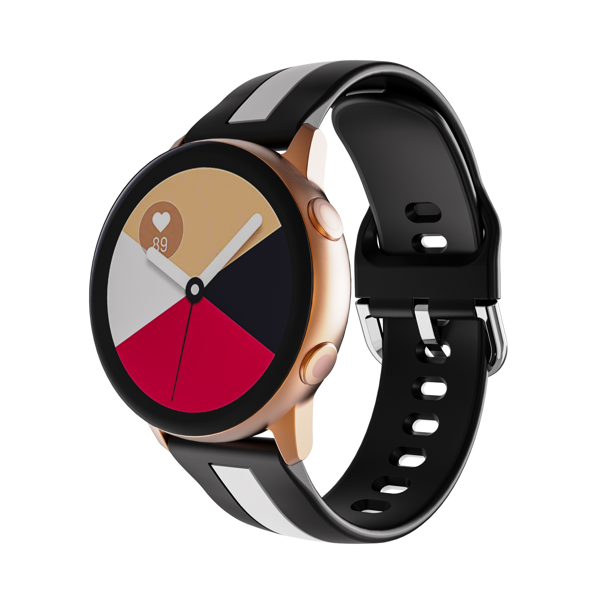 sylikonovyj-reminecz-d2-normal-dlya-samsung-galaxy-watch-4-5-6-chorno-bilyj-20mm-1