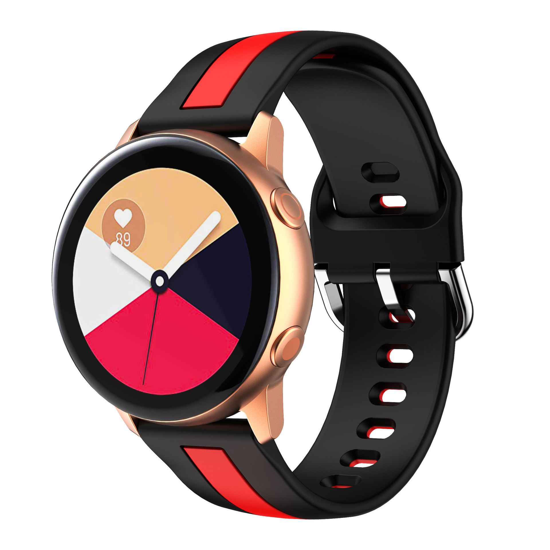 sylikonovyj-reminecz-d2-normal-dlya-samsung-galaxy-watch-4-5-6-chorno-chervonyj-20mm-1